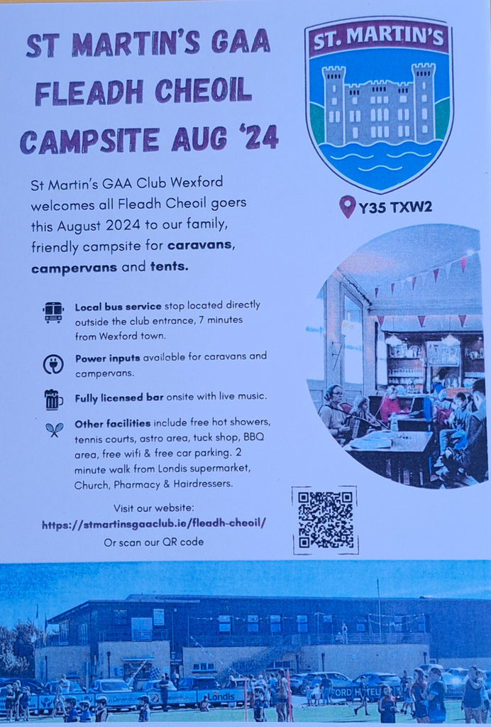 St.Martin's G.A.A. Fleadh Cheoil 2024  Campsite