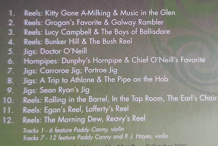 Paddy Canny and P.J. Hayes - All Ireland Champions - Violin