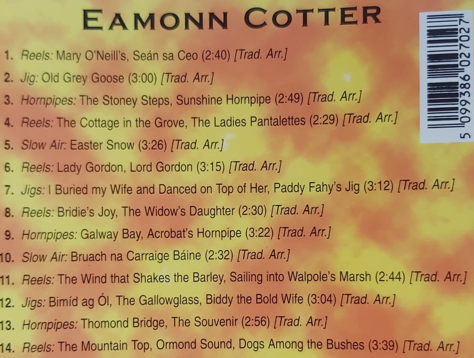 Eamonn Cotter <h4> Traditional Irish Music From Co. Clare